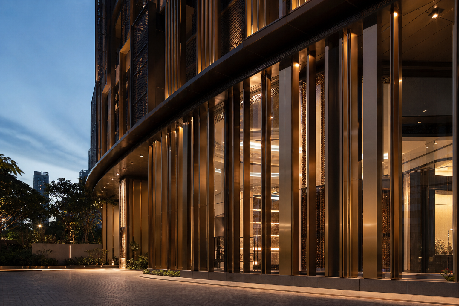 Bronze Façade Fins