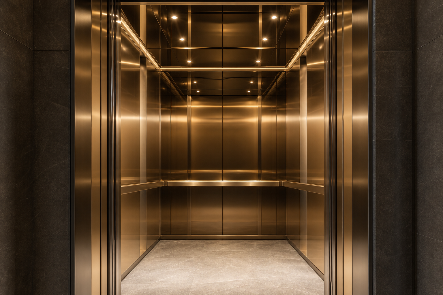 Champagne-Gold Lift Cladding
